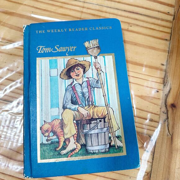 Vintage 1983 Tom Sawyer Weekly Reader Classics Hardcover Mark Twain - Picture 1 of 6